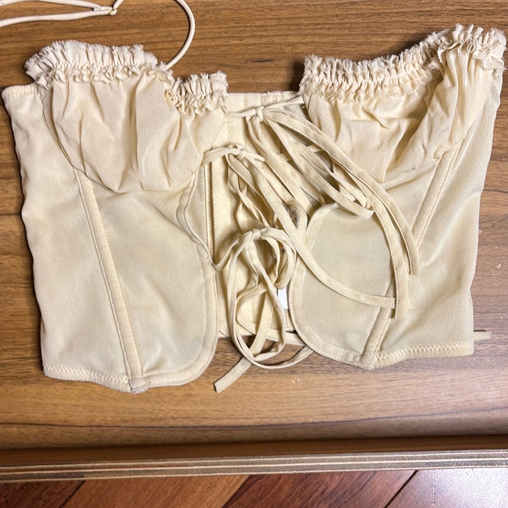 Urban Outfitters Cream Corset Top NWT